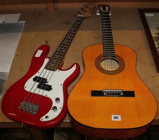 Childs guitar & bass guitar